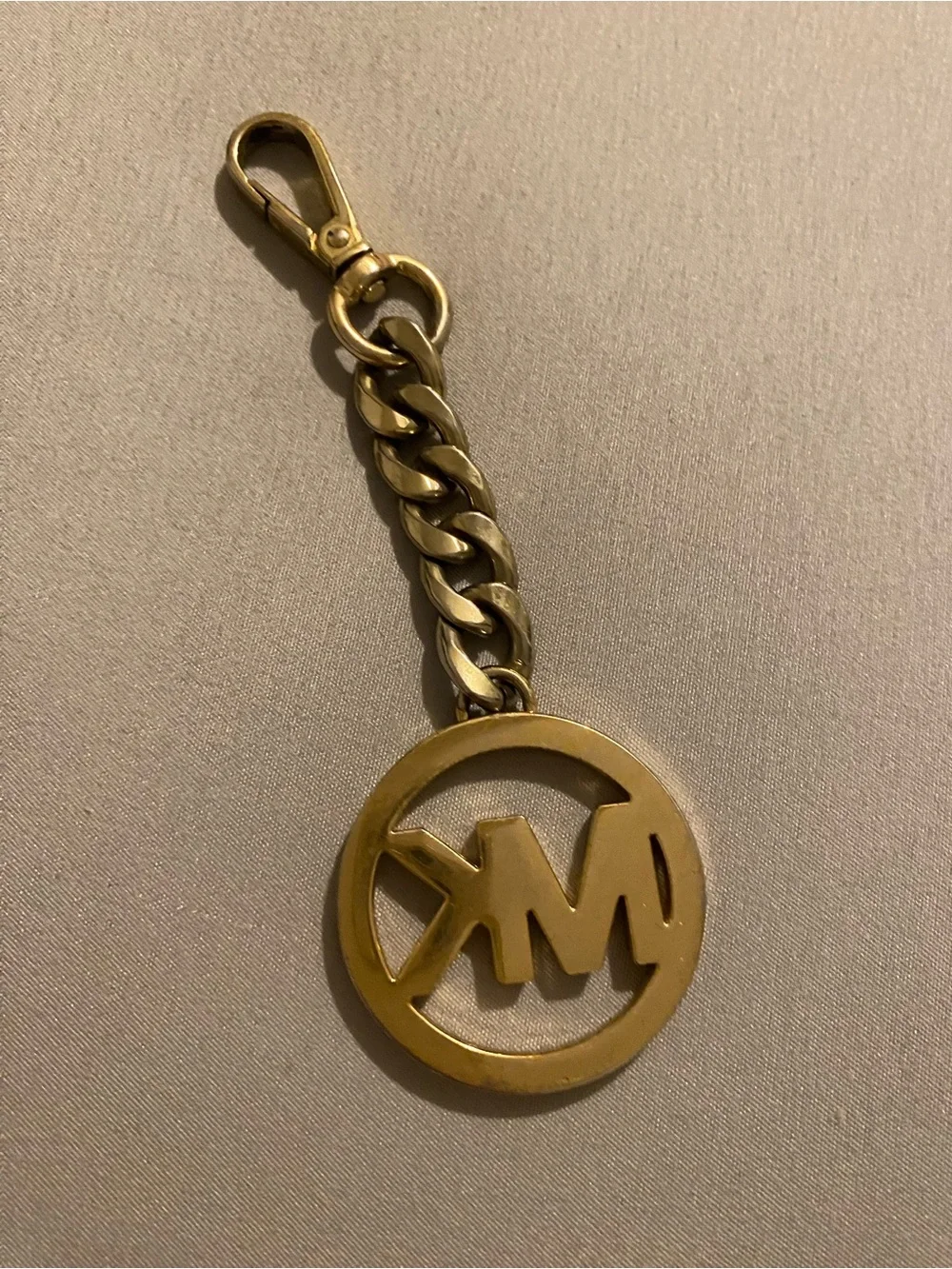 Michael Kors Gold MK Logo Keychain